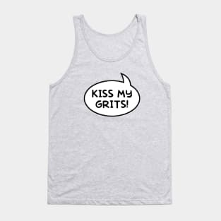 "Kiss My Grits!" Word Balloon Tank Top